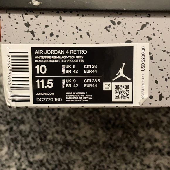 Air Jordan 4 retro “fire red” - Picture 5 of 5